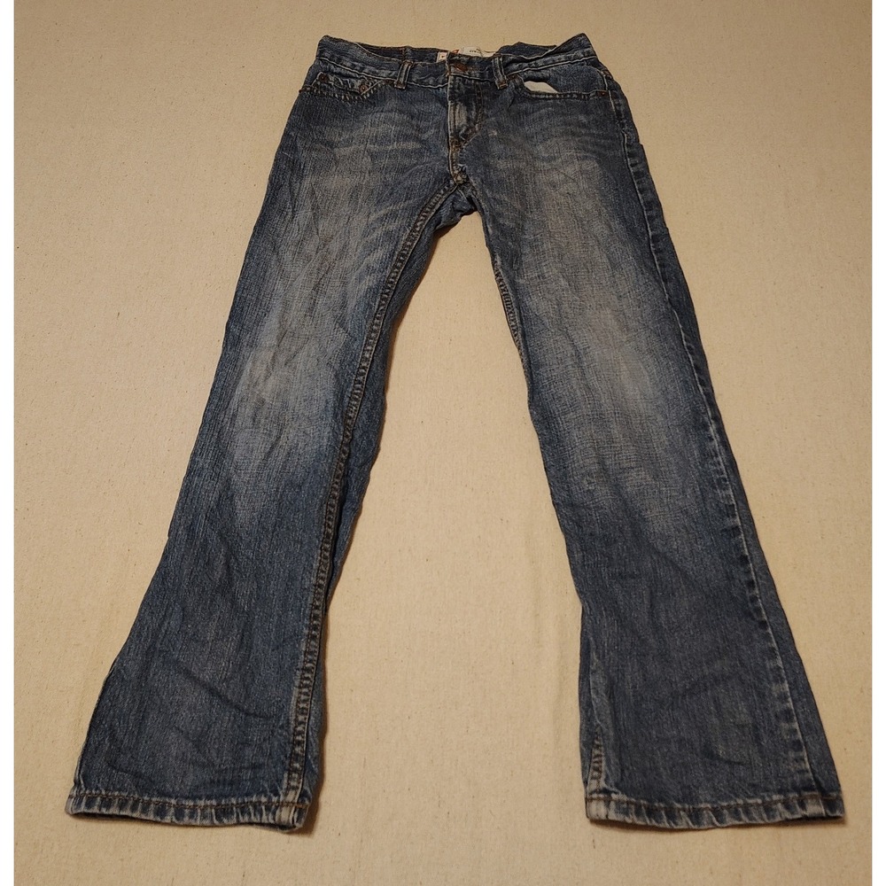 Levis 505 Straight Leg Jeans Medium Wash Blue Denim 12 REG W26 L26 100% Cotton